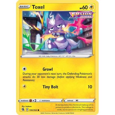 Toxel (106) 106/264 - SWSH08 Fusion Strike Reverse Holofoil