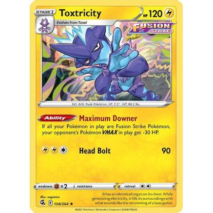 Toxtricity (108) 108/264 - SWSH08 Fusion Strike Reverse Holofoil
