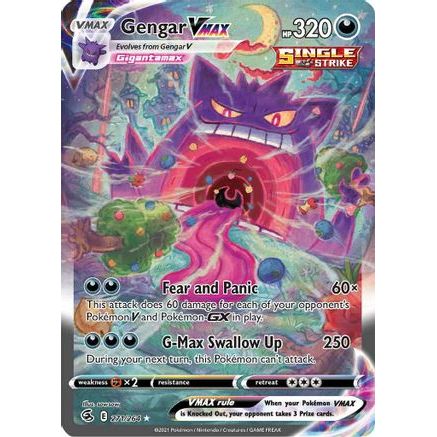 Gengar VMAX (Alternate Art Secret) 271/264 - SWSH08 Fusion Strike Holofoil