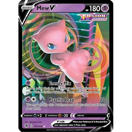 Mew V 113/264 - SWSH08 Fusion Strike Holofoil