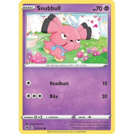 Snubbull 115/264 - SWSH08 Fusion Strike Reverse Holofoil