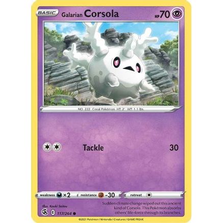 Galarian Corsola 117/264 - SWSH08 Fusion Strike Reverse Holofoil