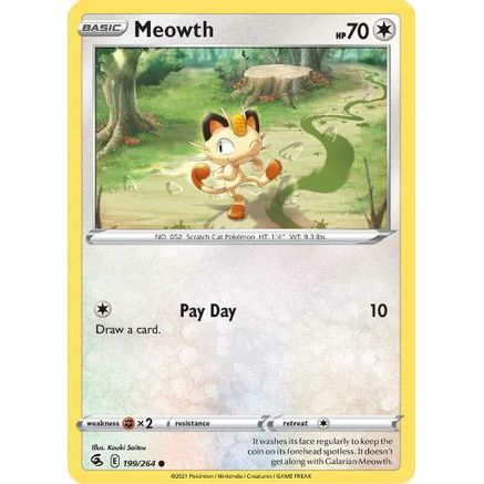 Meowth 199/264 - SWSH08 Fusion Strike Reverse Holofoil