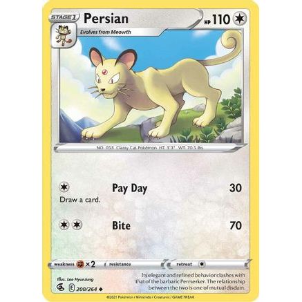 Persian 200/264 - SWSH08 Fusion Strike Reverse Holofoil