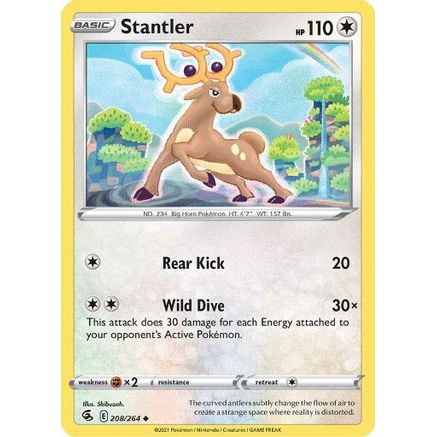 Stantler 208/264 - SWSH08 Fusion Strike Reverse Holofoil