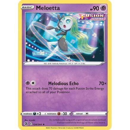 Meloetta 124/264 - SWSH08 Fusion Strike Reverse Holofoil