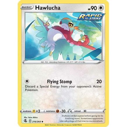 Hawlucha 216/264 - SWSH08 Fusion Strike Reverse Holofoil