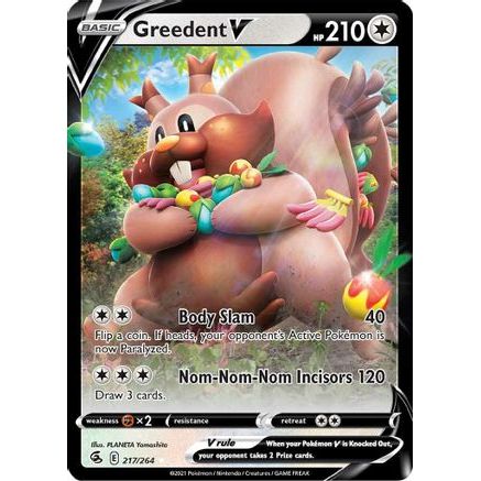 Greedent V 217/264 - SWSH08 Fusion Strike Holofoil