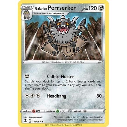 Galarian Perrserker 181/264 - SWSH08 Fusion Strike