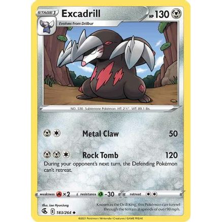 Excadrill 183/264 - SWSH08 Fusion Strike Reverse Holofoil