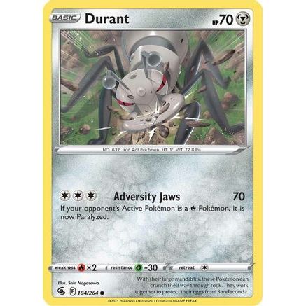 Durant 184/264 - SWSH08 Fusion Strike Reverse Holofoil