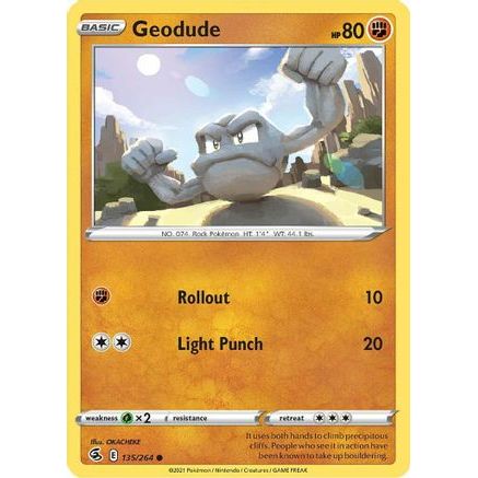 Geodude 135/264 - SWSH08 Fusion Strike Reverse Holofoil