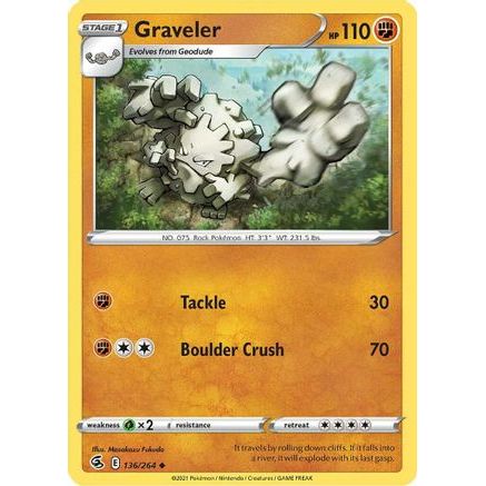 Graveler 136/264 - SWSH08 Fusion Strike Reverse Holofoil