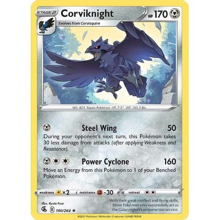 Corviknight 190/264 - SWSH08 Fusion Strike Reverse Holofoil
