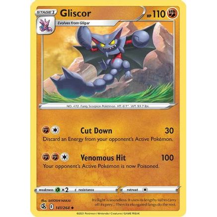 Gliscor 141/264 - SWSH08 Fusion Strike Reverse Holofoil