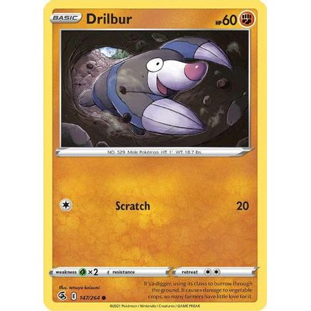 Drilbur 147/264 - SWSH08 Fusion Strike Reverse Holofoil