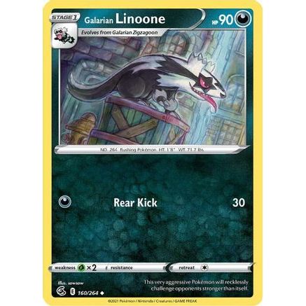 Galarian Linoone 160/264 - SWSH08 Fusion Strike Reverse Holofoil