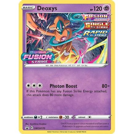Deoxys - SWSH170 (Prerelease) SWSH170/307 - SWSH Sword & Shield Promo Cards Holofoil