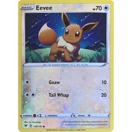 Eevee - 130/185 (Reverse Cosmos Holo) 130 - Miscellaneous Cards & Products Reverse Holofoil