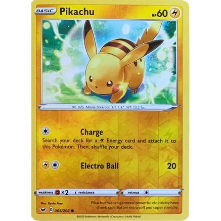Pikachu - 065/202 (Reverse Cosmos Holo) 65 - Miscellaneous Cards & Products Reverse Holofoil