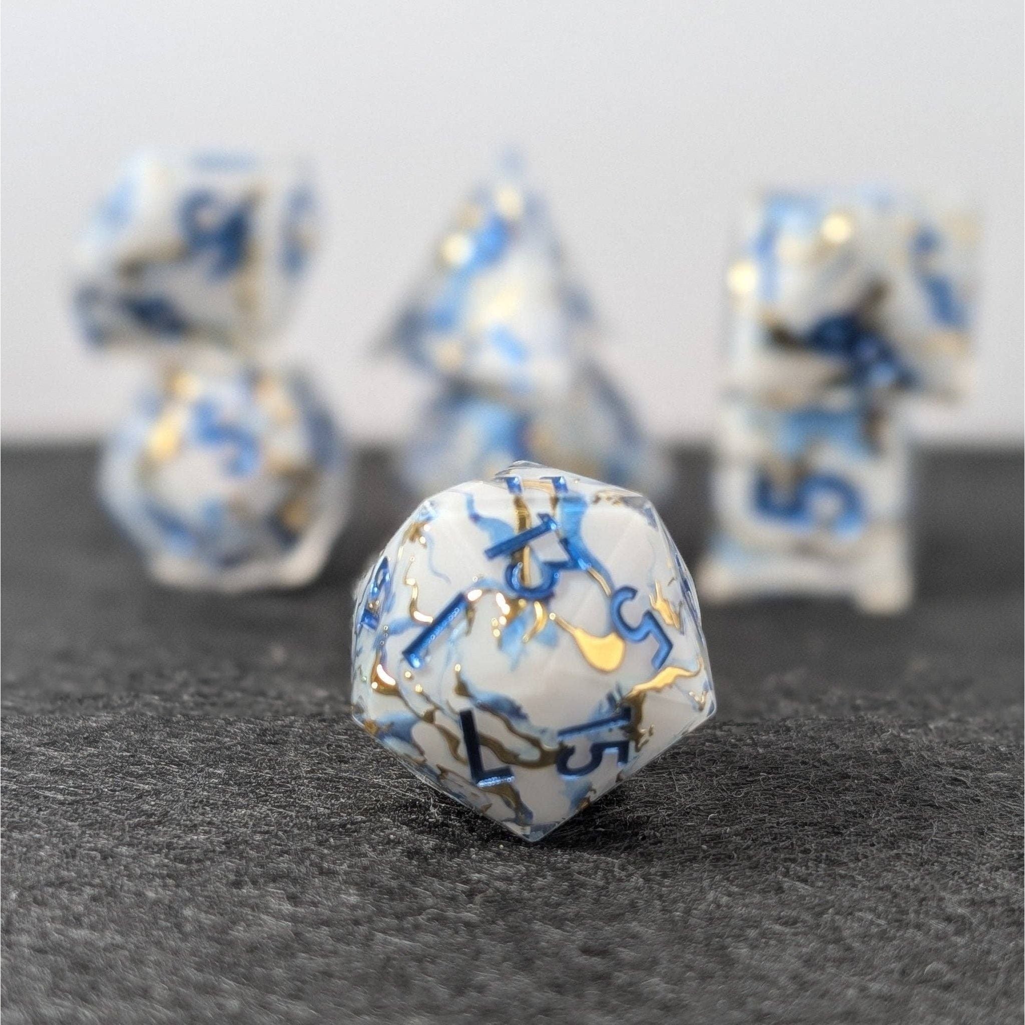 Borealis Aurum - 7 Piece Polyhedral Dice Set