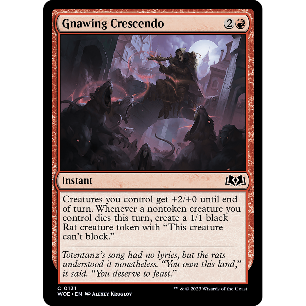 Gnawing Crescendo (WOE-131) - Wilds of Eldraine Foil