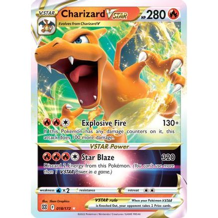 Charizard VSTAR 18/172 - SWSH09 Brilliant Stars Holofoil