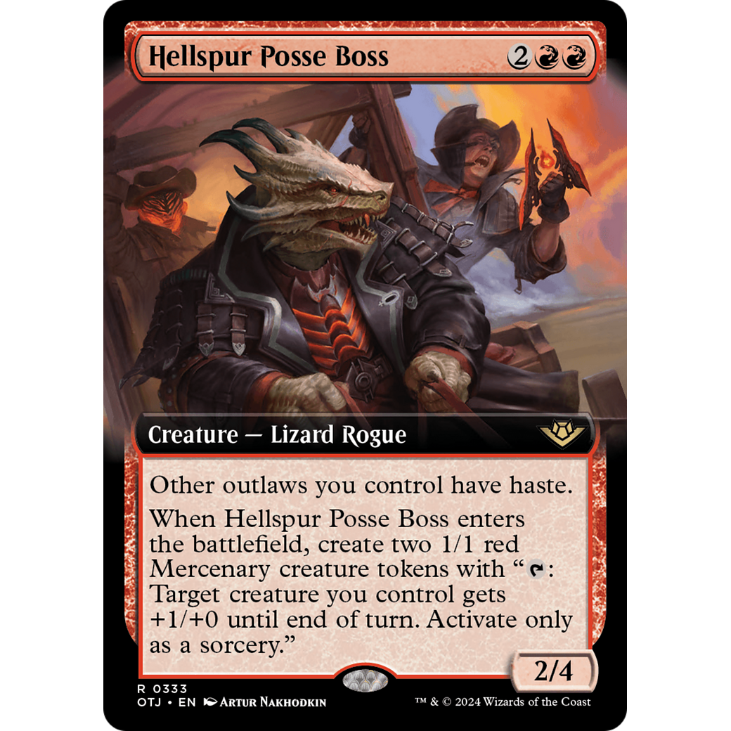 Hellspur Posse Boss (OTJ-333) - Outlaws of Thunder Junction: (Extended Art) Foil