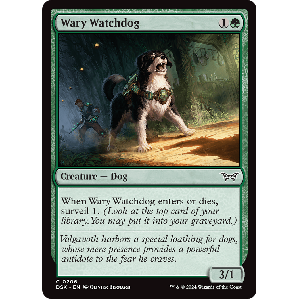 Wary Watchdog (DSK-206) - Duskmourn: House of Horror Foil