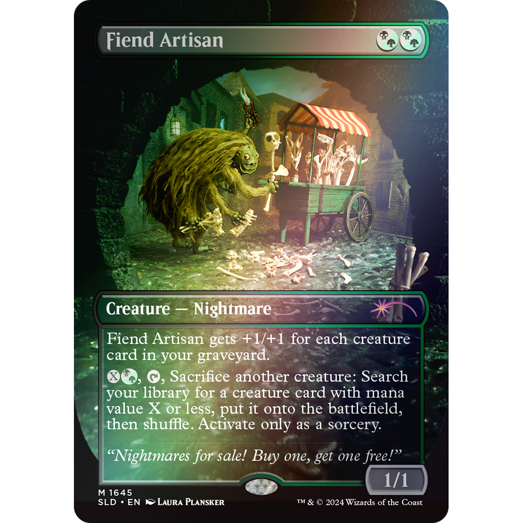 Fiend Artisan (Rainbow Foil) (SLD-1645) - Secret Lair Drop (Borderless) Foil
