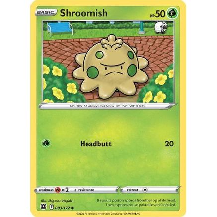Shroomish 3/172 - SWSH09 Brilliant Stars Reverse Holofoil
