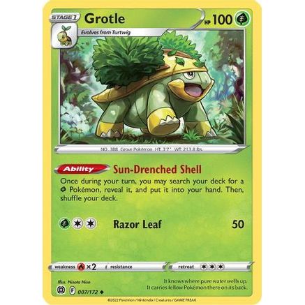 Grotle 7/172 - SWSH09 Brilliant Stars Reverse Holofoil