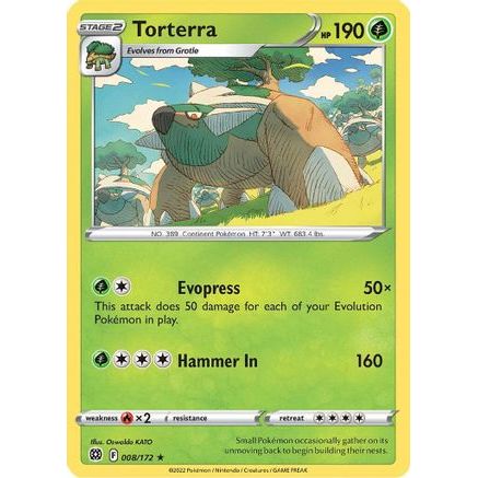 Torterra 8/172 - SWSH09 Brilliant Stars Holofoil