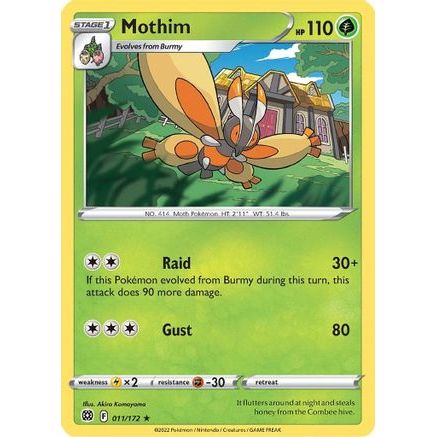 Mothim 11/172 - SWSH09 Brilliant Stars Reverse Holofoil