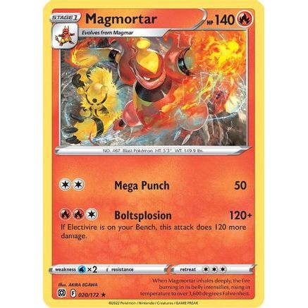 Magmortar 20/172 - SWSH09 Brilliant Stars Reverse Holofoil