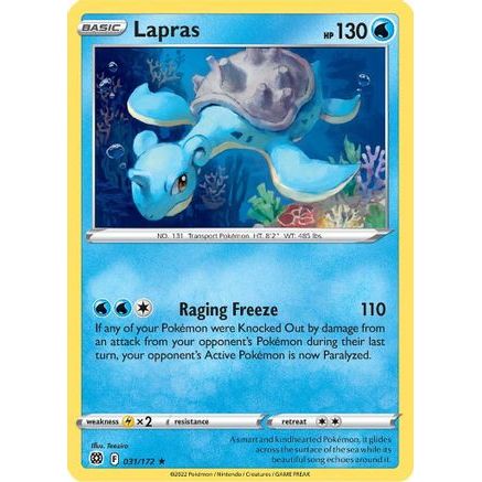 Lapras 31/172 - SWSH09 Brilliant Stars Reverse Holofoil