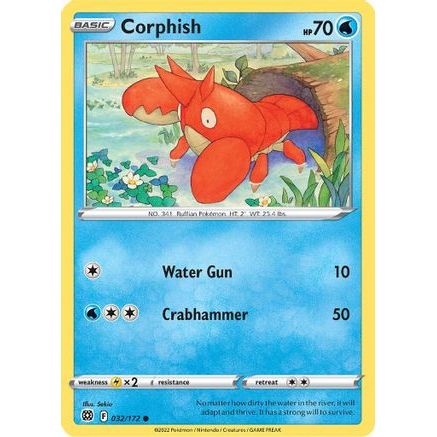 Corphish 32/172 - SWSH09 Brilliant Stars Reverse Holofoil