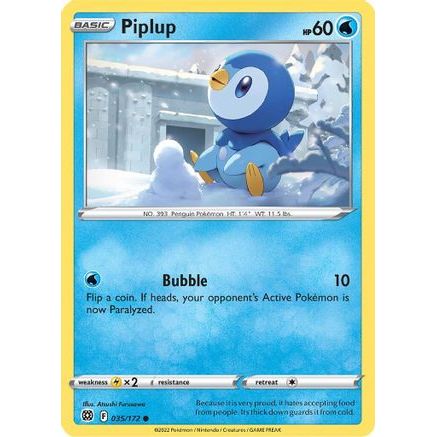 Piplup 35/172 - SWSH09 Brilliant Stars Reverse Holofoil