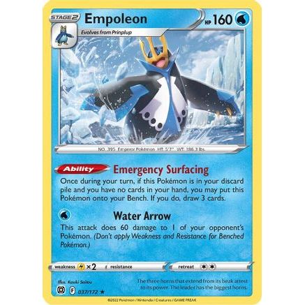 Empoleon 37/172 - SWSH09 Brilliant Stars Reverse Holofoil