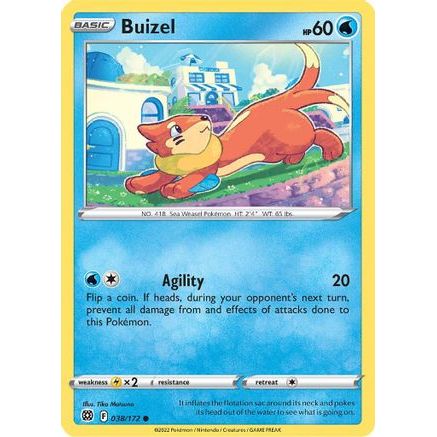Buizel 38/172 - SWSH09 Brilliant Stars Reverse Holofoil