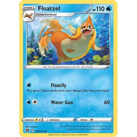 Floatzel 39/172 - SWSH09 Brilliant Stars Reverse Holofoil