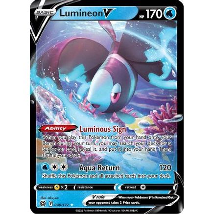 Lumineon V 40/172 - SWSH09 Brilliant Stars Holofoil