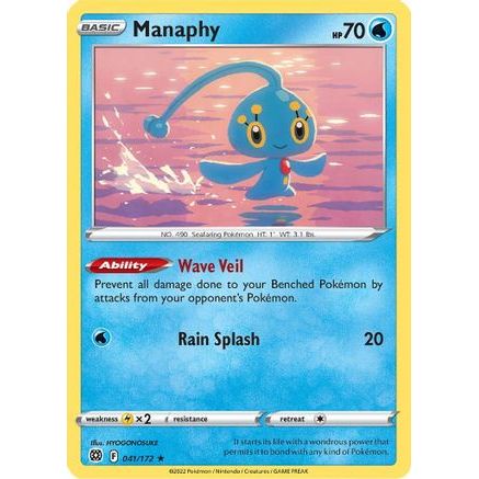 Manaphy 41/172 - SWSH09 Brilliant Stars Reverse Holofoil