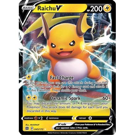 Raichu V 45/172 - SWSH09 Brilliant Stars Holofoil