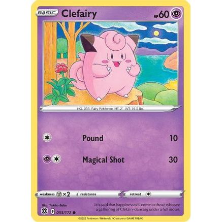 Clefairy 53/172 - SWSH09 Brilliant Stars Reverse Holofoil