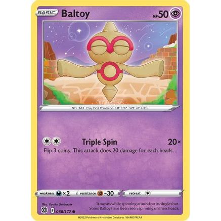 Baltoy 58/172 - SWSH09 Brilliant Stars Reverse Holofoil