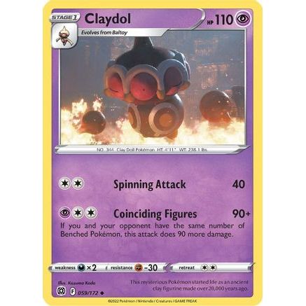 Claydol 59/172 - SWSH09 Brilliant Stars Reverse Holofoil
