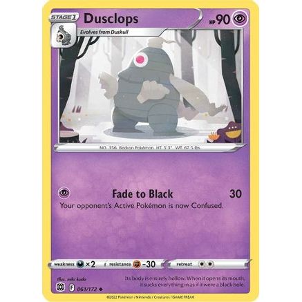 Dusclops 61/172 - SWSH09 Brilliant Stars Reverse Holofoil