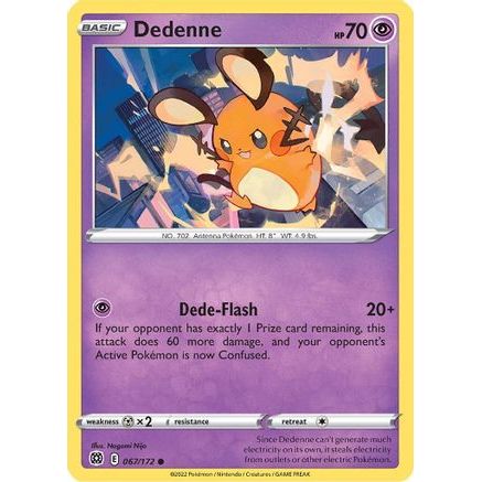 Dedenne 67/172 - SWSH09 Brilliant Stars Reverse Holofoil