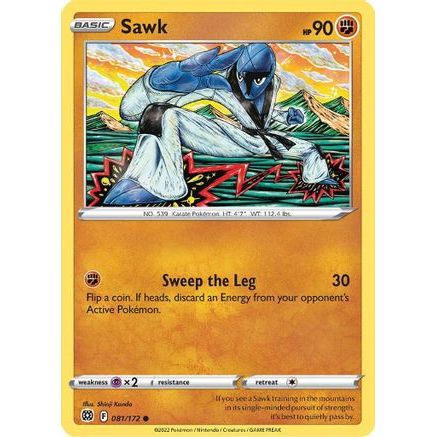 Sawk 81/172 - SWSH09 Brilliant Stars Reverse Holofoil